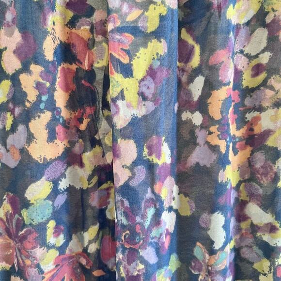 BeachLunchLounge Floral Cottagecore Midi Tiered Floral Print Dress 2XL (L387) - Picture 10 of 12